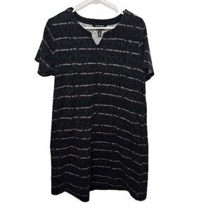 Ellen Tracy Dress V-Notch Shirt Dress Womens Size XL Relaxed